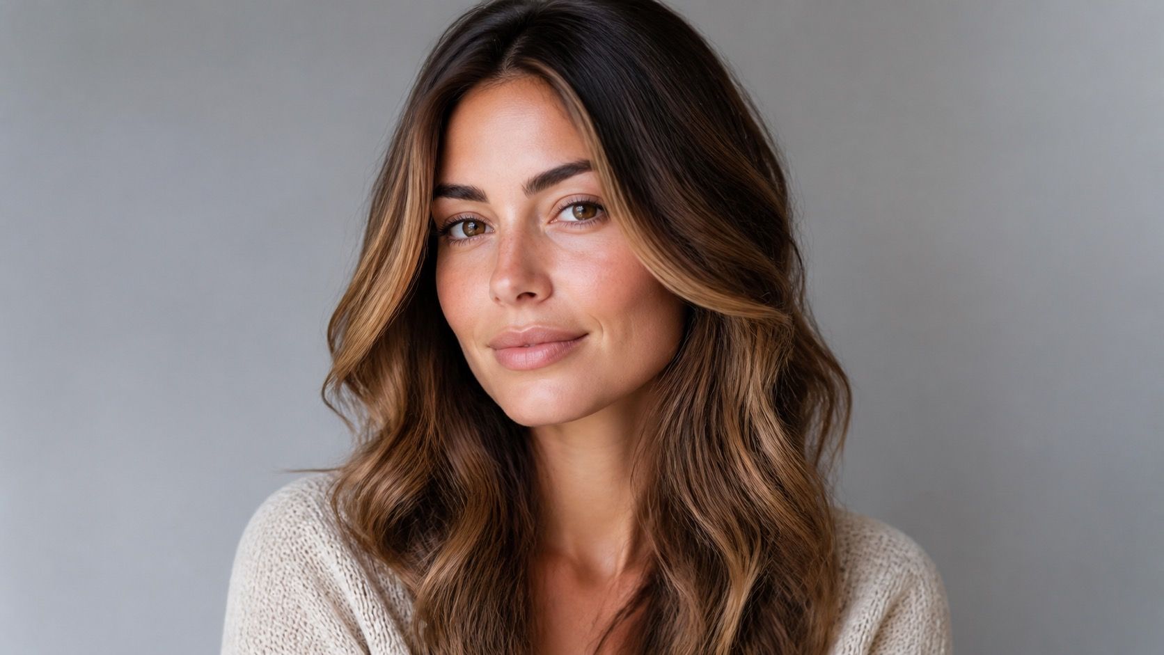 Comparing hair colour contrast around the face