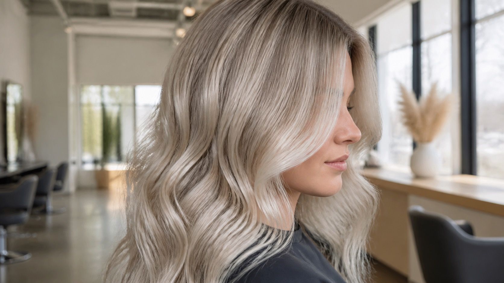 Cool Summer blonde hair in soft daylight